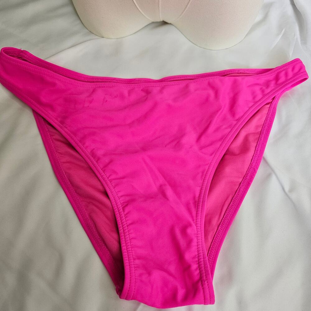 NWOT Aqua Eve Neon Pink 12W High Cut Bikini Bottom
